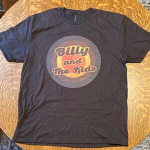 Billy and the Kids Black Tee with Retro Graphic